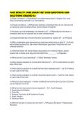 FACE REALITY CORE EXAM TEST 2026 QUESTIONS AND SOLUTIONS GRADED