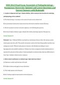 NUR 2063 Final Exam&colon; Essentials of Pathophysiology -  Rasmussen University Updated and Latest Questions and  Correct Answers with Rationale
