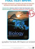 Test Bank - Biology Concepts and Applications 10th Edition by Starr - &comma; All 44 Chapters Covered&comma; Verified Latest Edition