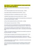 FACE REALITY 2026 COMPREHENSIVE EXAM QUESTIONS AND SOLUTIONS GRADED 