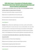 NUR2063 Exam 1&ndash;4 & Final &vert; NUR 2063 Exam 1&ndash;4 & Final &vert; Essentials of Pathophysiology &vert; Rasmussen University &vert; Complete Exam Bundle with Detailed Verified Answers