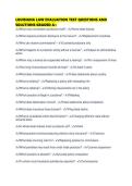 LOUISIANA LAW EVALUATION TEST QUESTIONS AND SOLUTIONS GRADED