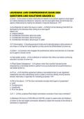 LOUISIANA LAW COMPREHENSIVE EXAM 2026 QUESTIONS AND SOLUTIONS GRADED