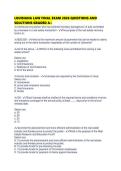 LOUISIANA LAW FINAL EXAM 2026 QUESTIONS AND SOLUTIONS GRADED 