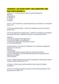 LOUISIANA LAW EXAM SCRIPT 2026 QUESTIONS AND SOLUTIONS GRADED