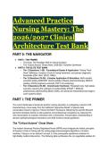 2026&sol;2027 Advanced Practice Nursing &lpar;APRN&rpar; Clinical Test Bank &vert; 88 Q&A with Rationales