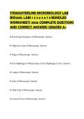 STRAIGHTERLINE MICROBIOLOGY LAB BIO250L LABS 1 2 3 4 5 6 7 8 BUNDLED WORKSHEETS 2026 COMPLETE QUESTIONS AND CORRECT ANSWERS GRADED A&plus;