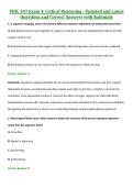 PHIL 347 Exam 4&colon; Critical Reasoning - Updated and Latest  Questions and Correct Answers with Rationale