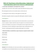 PHIL 347 Final Exam&colon; Critical Reasoning - Updated and  Latest Questions and Correct Answers with Rationale