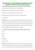 PHIL 347 Exam 2&colon; Critical Reasoning - Updated and Latest  Questions and Correct Answers with Rationale