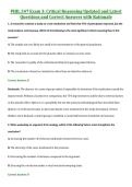 PHIL347 Exam 1&ndash;4 & Final &vert; PHIL 347 Critical Reasoning &vert; Complete Exam Bundle with Detailed Verified Answers