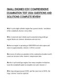 SMALL ENGINES ICEV COMPREHENSIVE  EXAMINATION TEST 2026 QUESTIONS AND  SOLUTIONS COMPLETE REVIEW