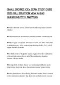 SMALL ENGINES ICEV EXAM STUDY GUIDE  2026 FULL SOLUTION VIEW AHEAD  QUESTIONS WITH ANSWERS 