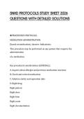 SNHD PROTOCOLS STUDY SHEET 2026  QUESTIONS WITH DETAILED SOLUTIONS 