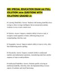 NES SPECIAL EDUCATION EXAM 601 FULL  SOLUTION 2026 QUESTIONS WITH  SOLUTIONS GRADED A&plus;