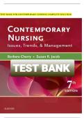 TEST BANK FOR CONTEMPORARY NURSING COMPLETE SOLUTION 