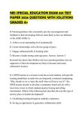 NES SPECIAL EDUCATION EXAM 601 TEST PAPER 2026 QUESTIONS WITH SOLUTIONS GRADED A&plus;