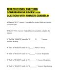 TCCC TEST STUDY QUESTIONS COMPREHENSIVE REVIEW 2026 QUESTIONS WITH ANSWERS GRADED A&plus;