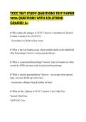 TCCC TEST STUDY QUESTIONS TEST PAPER 2026 QUESTIONS WITH SOLUTIONS GRADED A&plus;