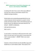 MSW Comprehensive Exam Review Questions and Answers with Solutions UPDATED&excl;&excl;&excl;&period;