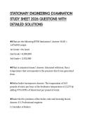 STATIONARY ENGINEERING EXAMINATION  STUDY SHEET 2026 QUESTIONS WITH  DETAILED SOLUTIONS 