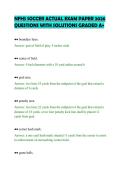 NFHS SOCCER ACTUAL EXAM PAPER 2026 QUESTIONS WITH SOLUTIONS GRADED A&plus;