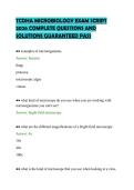 TCDHA MICROBIOLOGY EXAM SCRIPT 2026 COMPLETE QUESTIONS AND SOLUTIONS GUARANTEED PASS