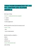 TCDHA PHARM EXAMINATION TEST 2026 FULL QUESTIONS AND SOLUTIONS GRADED A&plus;