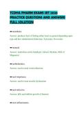 TCDHA PHARM EXAMS SET 2026 PRACTICE QUESTIONS AND ANSWERS FULL SOLUTION