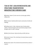 TCM 121 TEST 1 2026 REVISION NOTES AND  STRUCTURED TRANSPORTATION  INFRASTRUCTURE OVERVIEW GUIDE 