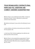 TEXAS PROMULGATED CONTRACTS FINAL  PAPER 2026 FULL QUESTIONS AND  CORRECT ANSWERS GUARANTEED PASS