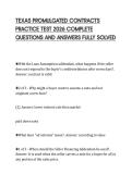 TEXAS PROMULGATED CONTRACTS  PRACTICE TEST 2026 COMPLETE  QUESTIONS AND ANSWERS FULLY SOLVED 