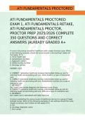 ATI Fundamentals Nursing Exam Prep 2025&ndash;2026 Practice Questions and Answers Complete Review Pack A&plus;