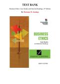Business Ethics&colon; Case Studies and Selected Readings&comma; 8th Edition &mdash; by Marianne Jennings  &mdash;Complete Test Bank &lpar;Ch&period; 1-9&rpar;