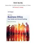 Test Bank for Business Ethics&colon; Case Studies and Selected Readings 10th Edition by Marianne Jennings&comma; All Chapters
