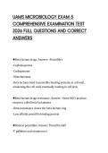 UAMS MICROBIOLOGY EXAM 5 ACTUAL  EXAM SCRIPT 2026 QUESTIONS AND  SOLUTIONS GRADED A&plus; 