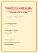 AORN PERIOP 101 EXAM &sol; ACTUAL 2026 AORN PERIOP 101 FINAL EXAM ACCURATE QUESTIONS AND CORRECT DETAILED SOLUTIONS &lpar;100&percnt; CORRECT VERIFIED SOLUTIONS&rpar; LATEST UPDATED VERSION 2026 EDITION &vert;GUARANTEED PASS&period; &lpar;BRAND NEW&excl;&rpar;