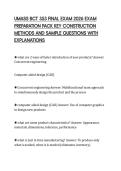 UMASS BCT 353 FINAL EXAM 2026 EXAM  PREPARATION PACK KEY CONSTRUCTION  METHODS AND SAMPLE QUESTIONS WITH  EXPLANATIONS
