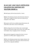 NU 623 QUIZ 1 ADULT HEALTH CERTIFICATION EVALUATION 2026 QUESTIONS WITH SOLUTIONS GRADED A&plus;