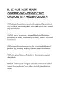 NU 623 QUIZ 1 ADULT HEALTH COMPREHENSIVE ASSESSMENT 2026 QUESTIONS WITH ANSWERS GRADED A&plus;