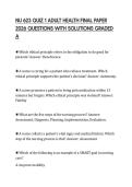 NU 623 QUIZ 1 ADULT HEALTH FINAL PAPER 2026 QUESTIONS WITH SOLUTIONS GRADED A
