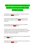 WGU C215 OA Operations Management  Questions and Answers &lpar;2025&sol; 2026&rpar;  &lpar;Verified Answers&rpar;