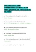 TRACK AND FIELD RULES COMPREHENSIVE EXAM 2026 STUDY GUIDE QUESTIONS AND ANSWERS TESTED SOLUTIONS