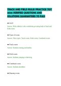 TRACK AND FIELD RULES PRACTICE TEST 2026 VERIFIED QUESTIONS AND SOLUTIONS GUARANTEED TO PASS