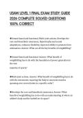 USAW LEVEL 1 FINAL EXAM STUDY GUIDE  2026 COMPLETE SOLVED QUESTIONS  100&percnt; CORRECT 