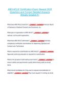 ABO-NCLE Certification Exam Newest 2026  Questions and Correct Detailed Answers  Already Graded A&plus; 