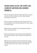 TRAUMA FISDAP ACTUAL TEST SCRIPT 2026 COMPLETE QUESTIONS AND ANSWERS GRADED A&plus;