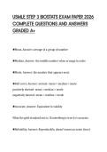 USMLE STEP 3 BIOSTATS EXAM PAPER 2026  COMPLETE QUESTIONS AND ANSWERS  GRADED A&plus; 