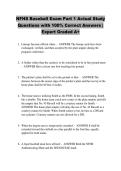 NFHS Baseball Exam Part 1 Actual Study  Questions with 100&percnt; Correct Answers &vert;  Expert Graded A&plus;