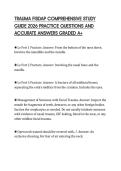 TRAUMA FISDAP COMPREHENSIVE STUDY GUIDE 2026 PRACTICE QUESTIONS AND ACCURATE ANSWERS GRADED A&plus;